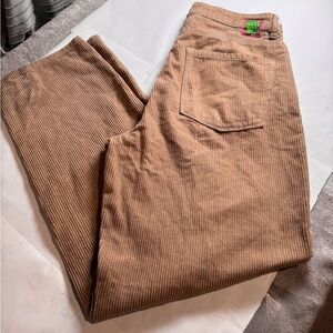 Empyre Tori Tan Corduroy Pants Size 10 women Baggy Fit Straight Leg
